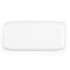 A white Boost Wireless Power Bank, featuring a sleek and minimalistic design suitable for charging devices on the go.