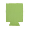 A green stubby holder with a stitched finish and a base for easy grip. It has a logo but no text visible.