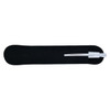 A sleek metal pen with a silver finish, accompanied by a black pouch for storage.