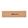 A brown packaging box featuring a logo, designed to hold a pen or similar item.