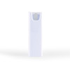 A white spray bottle designed for cleaning screens, featuring a rounded top and with branding visible.