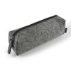 A gray felt utility case with a zippered closure, featuring a sleek, compact design.