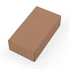 A plain brown box designed for packaging, featuring a smooth surface and no visible branding or labels.