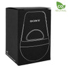 A black packaging box for a white Bobby Wireless Speaker, featuring a logo and a CO2 neutral badge.