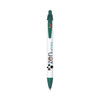A widebody custom pen in white and green, featuring a logo on its body.