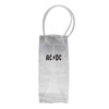 A clear cooler bag with transparent material and a logo. It features a simple rectangular shape and transparent handles.