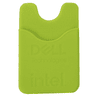 A green phone wallet with a textured surface and an open top for easy access, featuring a logo.