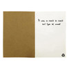 A recycled notebook with a brown kraft cover, featuring a simple inner design and a logo on one page.
