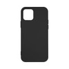 A black TPU iPhone case with a slim profile and a logo on the back.