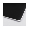 A black Alumina Mouse Pad with a silver-edged border, featuring a textured surface.