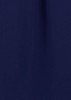 A long sleeve blouse in navy blue fabric with a smooth texture. The garment has a button-up design and a branding logo.