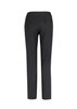A pair of women's black stretch pants featuring a simple design and a back pocket. The pants have a fitted silhouette.