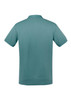 A polo shirt in a soft green hue, featuring a classic collar and short sleeves, with a logo on the front.