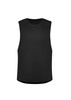 A black sleeveless tee without logos, featuring a simple design and a relaxed fit. Perfect for casual wear.