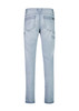 Light blue stretch jeans featuring multiple pockets and a logo. Ideal for workwear as part of a practical outfit.