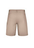 Men's lightweight outdoor shorts in a neutral beige colour, featuring pockets and a logo on the back.