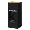 A black wine box gift set with a gold lid, featuring a logo and sleek design. Ideal for gifting occasions.