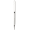 A sleek, silver metal pencil with a polished finish and a clip. It features a simple, elegant design.