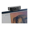 A black 1080P HD webcam with a built-in microphone mounted on a computer monitor.