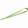 A lime green lanyard with a lobster clip, suitable for exhibitions and events.