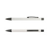 A set of two Aspen Paper Pens in white with black accents, featuring clips for easy attachment.