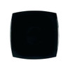 A compact mirror in a sleek black case with a shiny finish and a subtle logo on the surface.