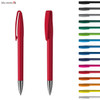 A metal pen in vibrant red with a sleek design, featuring a clip and a shiny silver tip. The image includes various colour options.