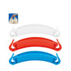 A set of three Handy Handles in red, blue, and white, with a small image of someone using the product.