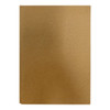 A brown notebook with a plain cover, part of the Calbe Memo Stationery Set, featuring a logo.
