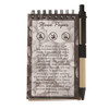 A Stone Paper Notebook with a spiral binding, accompanied by a black pen, featuring a textured design of stones.