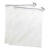 Two clear nylon mesh produce bags with drawstring closures, featuring a lightweight and breathable design.
