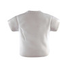 A white stress T-shirt in a simple design, featuring a smooth surface and a slightly textured fabric appearance.