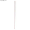 A straight stainless steel straw in rose gold, 6mm x 215mm, with a logo visible on the surface.