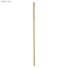 A straight stainless steel straw in gold, measuring 6mm x 266mm, with a simple design and logo.