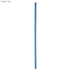 A stainless steel straw in blue, measuring 6mm x 215mm, features a sleek, straight design.