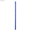 A blue stainless steel straw, measuring 8mm x 215mm, features a sleek, straight design and includes a logo.