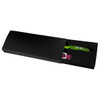 A black gift box containing a green pen and a pink stylus, showcasing a sleek design and a foam insert for protection.