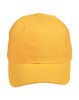 A yellow heavy brushed cotton cap with a structured crown and a curved brim. Features a logo on the front.