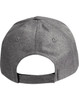 A grey cap featuring a back closure and ventilation holes, with a logo on the side.