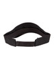 A black sandwich visor featuring a flexible band and a simple design. It includes a logo on the front.