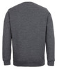A grey jumper featuring a simple design, with long sleeves and ribbed cuffs. It has a brand logo on the inside label.
