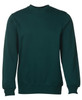 A green jumper with long sleeves and a round neckline. It features a simple design with no visible logos.