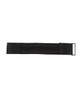 A black cummerbund extender with a hook-and-loop fastening and a metal buckle. It features a plain design without logos.