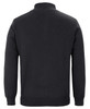 A black knitted men's jumper featuring a half zip and a high neckline, with a smooth, simple design.