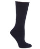 A pair of navy blue bamboo work socks with a ribbed design, shown from the side. The socks have a reinforced heel and toe.