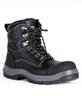 A pair of black JB's Arctic Freezer Boots with silver accents and a sturdy design, featuring a protective toe cap.