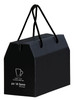 A black gift box with a handle, containing two Aroma Glass Coffee Cups. The box features branding and a simple design.
