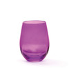 A purple wine glass with a rounded shape and smooth finish, featuring a simple design and no visible branding.