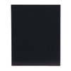 A black board with a smooth surface, featuring a subtle texture, suitable for serving or displaying food.