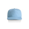 A light blue cap featuring a structured design and a logo on the front. Ideal for casual wear or outdoor activities.